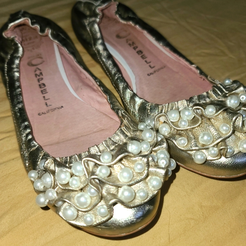Handmade Ibeza Last Jeffrey Campbell pearl ballet flats size 7